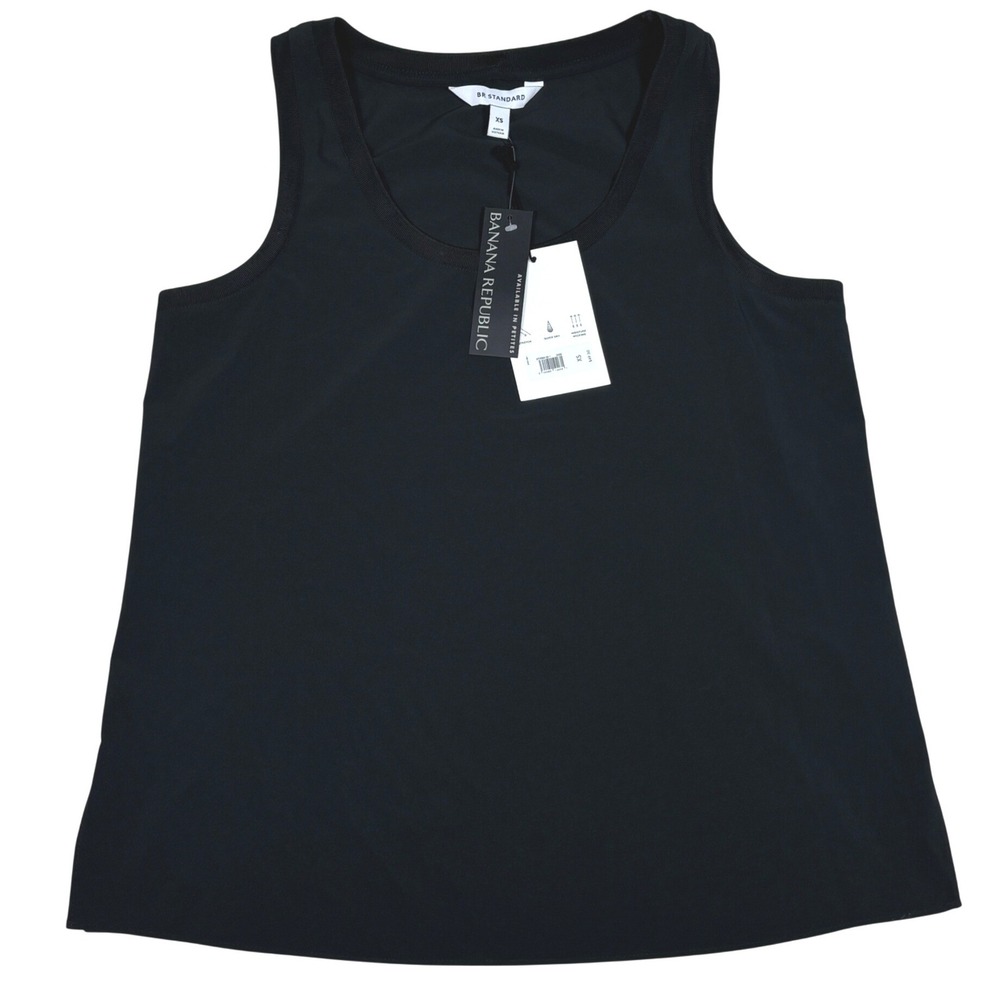 Banana Republic Womens BR Standard Black Active Tank Top XS Quick Dry Stretch